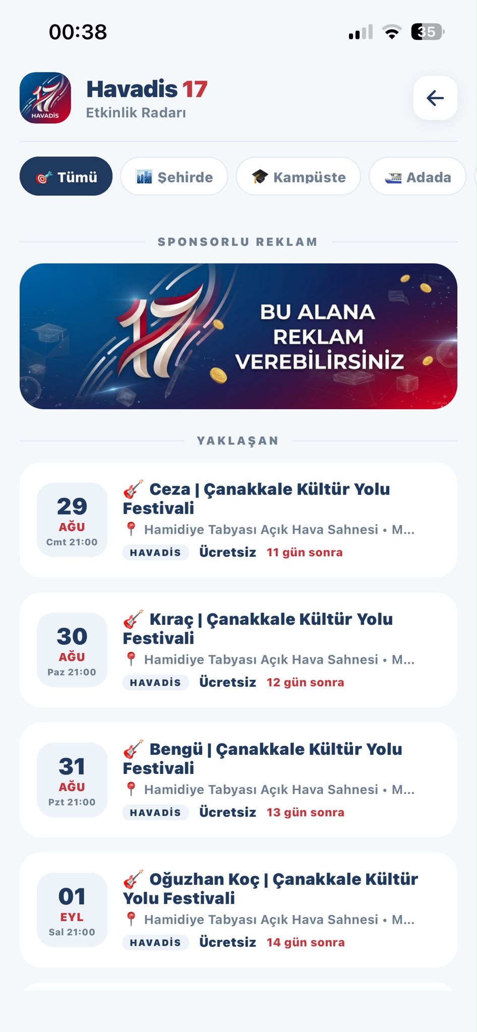 Etkinlik Radarı