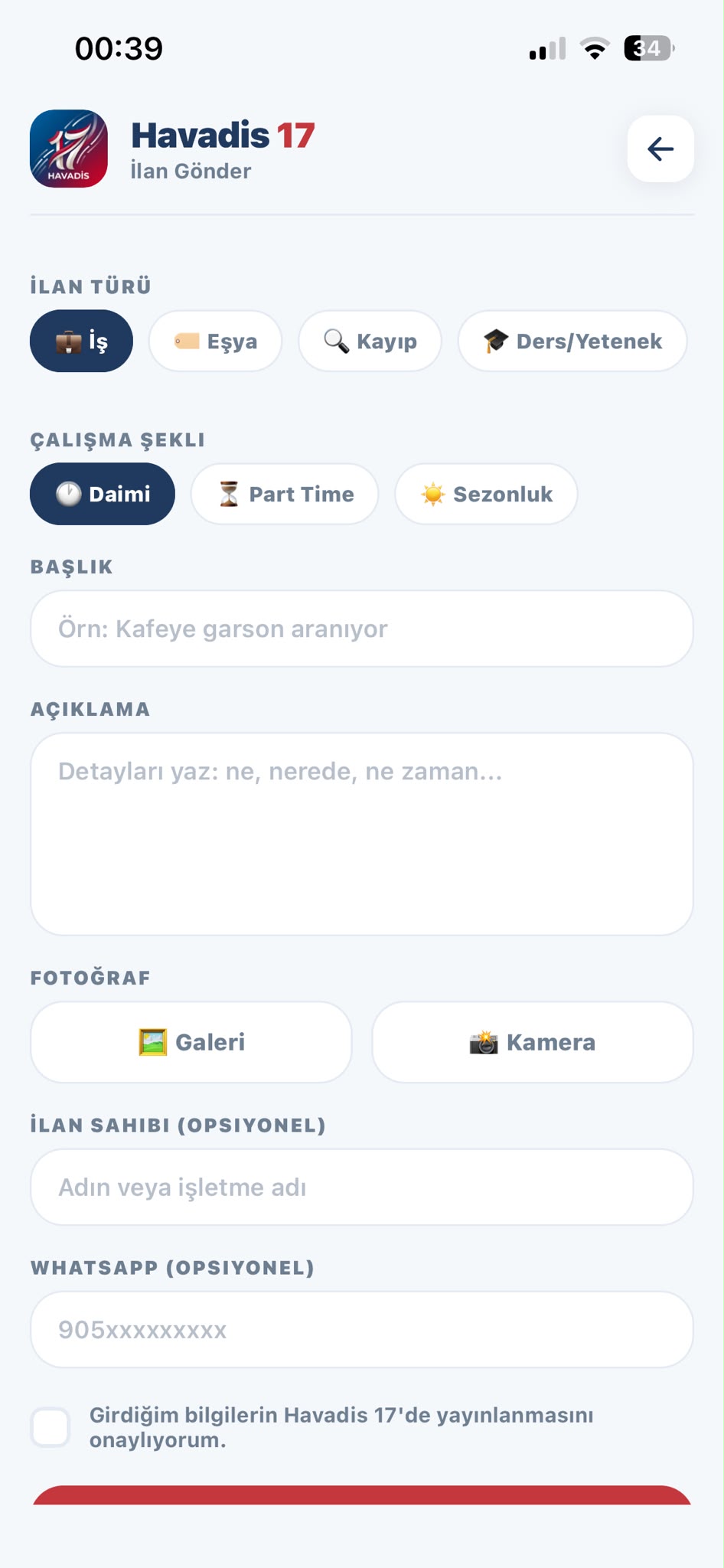 İlan Gönder